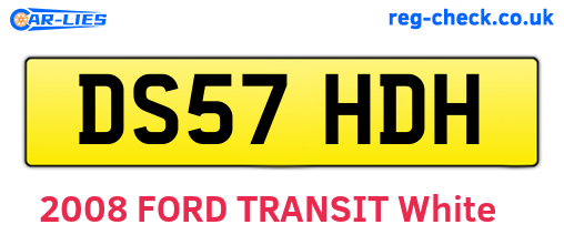 DS57HDH are the vehicle registration plates.