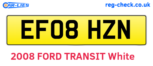 EF08HZN are the vehicle registration plates.
