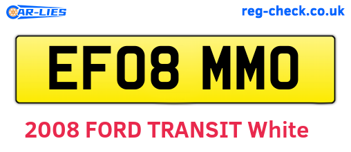 EF08MMO are the vehicle registration plates.