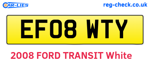 EF08WTY are the vehicle registration plates.