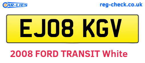 EJ08KGV are the vehicle registration plates.