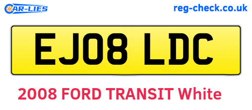 EJ08LDC are the vehicle registration plates.