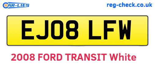 EJ08LFW are the vehicle registration plates.