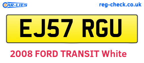 EJ57RGU are the vehicle registration plates.