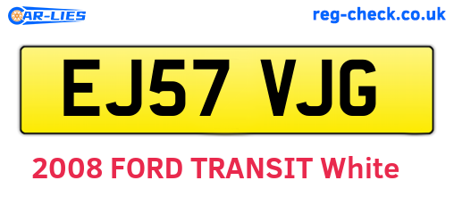 EJ57VJG are the vehicle registration plates.