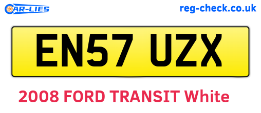 EN57UZX are the vehicle registration plates.