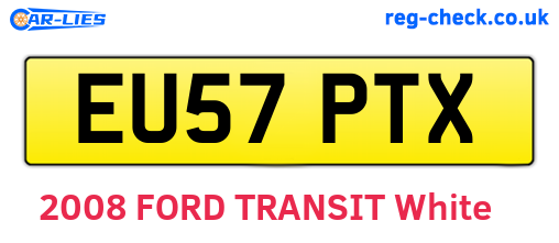 EU57PTX are the vehicle registration plates.