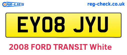 EY08JYU are the vehicle registration plates.
