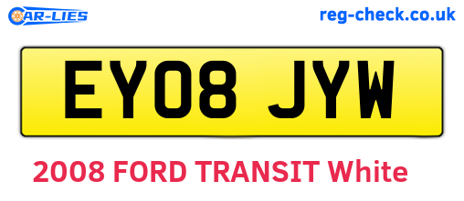 EY08JYW are the vehicle registration plates.