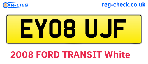 EY08UJF are the vehicle registration plates.