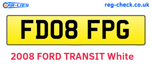 FD08FPG are the vehicle registration plates.