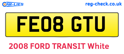 FE08GTU are the vehicle registration plates.