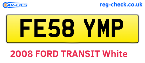 FE58YMP are the vehicle registration plates.
