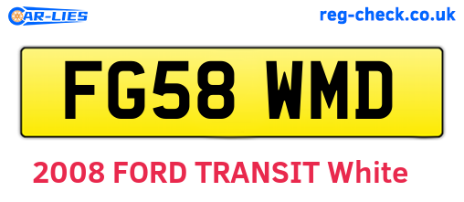 FG58WMD are the vehicle registration plates.