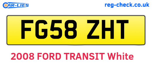 FG58ZHT are the vehicle registration plates.