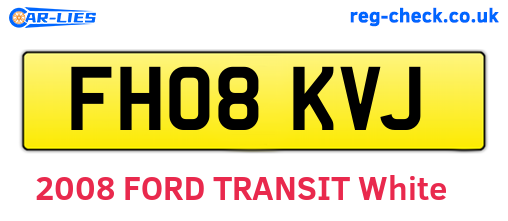 FH08KVJ are the vehicle registration plates.