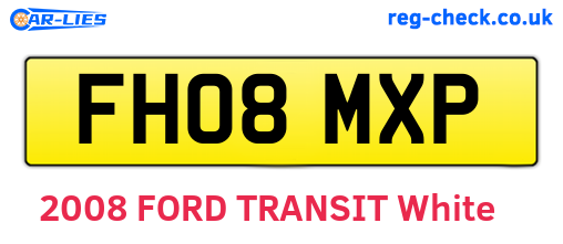 FH08MXP are the vehicle registration plates.