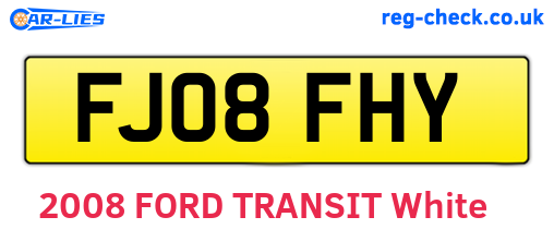 FJ08FHY are the vehicle registration plates.