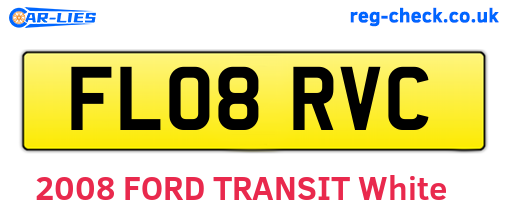 FL08RVC are the vehicle registration plates.