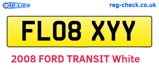 FL08XYY are the vehicle registration plates.