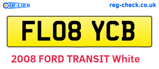 FL08YCB are the vehicle registration plates.