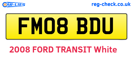 FM08BDU are the vehicle registration plates.