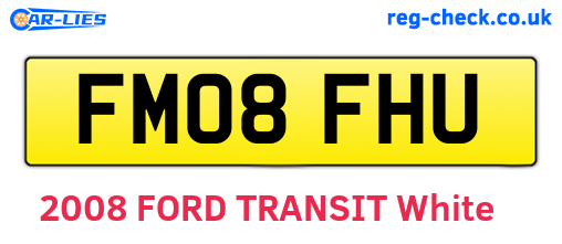 FM08FHU are the vehicle registration plates.