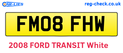 FM08FHW are the vehicle registration plates.