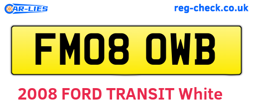 FM08OWB are the vehicle registration plates.