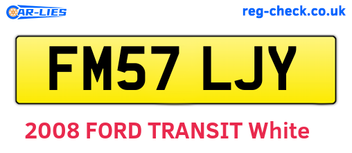 FM57LJY are the vehicle registration plates.