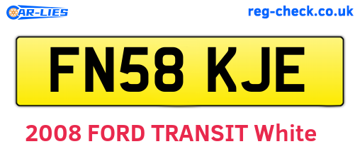 FN58KJE are the vehicle registration plates.