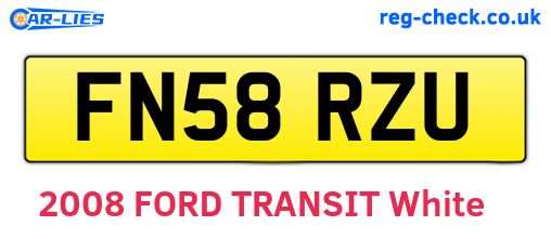 FN58RZU are the vehicle registration plates.