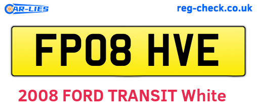 FP08HVE are the vehicle registration plates.