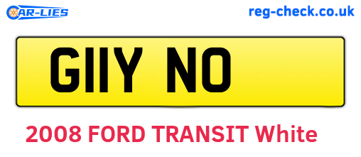 G11YNO are the vehicle registration plates.