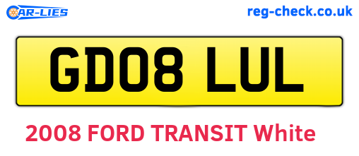 GD08LUL are the vehicle registration plates.