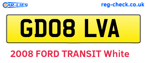 GD08LVA are the vehicle registration plates.