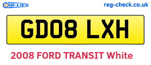 GD08LXH are the vehicle registration plates.