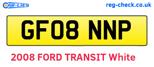 GF08NNP are the vehicle registration plates.
