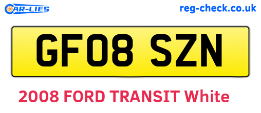 GF08SZN are the vehicle registration plates.