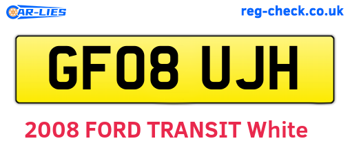 GF08UJH are the vehicle registration plates.