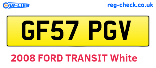 GF57PGV are the vehicle registration plates.