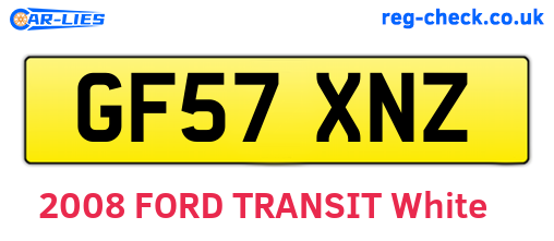 GF57XNZ are the vehicle registration plates.