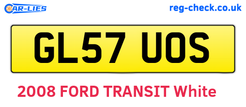 GL57UOS are the vehicle registration plates.