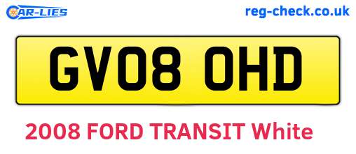 GV08OHD are the vehicle registration plates.