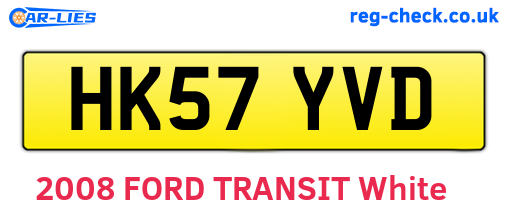 HK57YVD are the vehicle registration plates.
