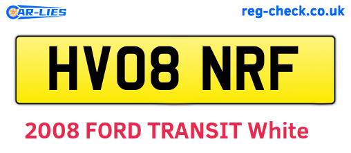 HV08NRF are the vehicle registration plates.