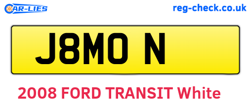 J8MON are the vehicle registration plates.