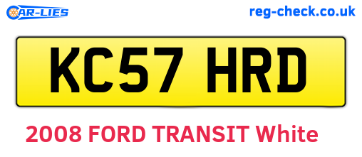 KC57HRD are the vehicle registration plates.