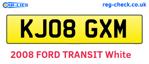 KJ08GXM are the vehicle registration plates.