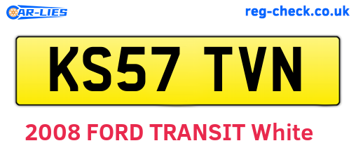 KS57TVN are the vehicle registration plates.